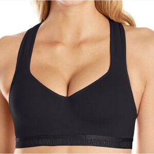 Under Armour Heatgear Compression High Sports Bra Women Size 34DD Athletic Gym